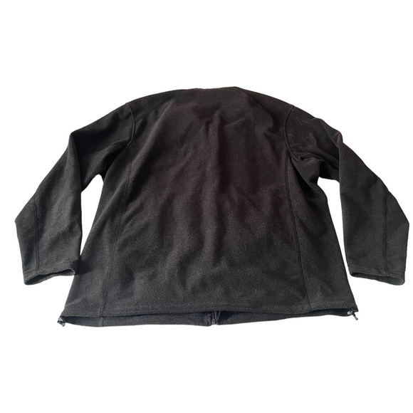 Duluth Trading Company Black Grey Textured Full Zip Fleece Jacket Men Large - Picture 11 of 11